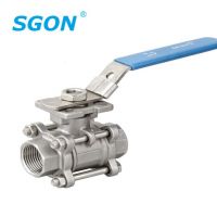 3PC Threaded Ball Valve With ISO5211 Mounting Pad
