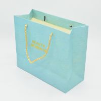 Wholesale customerized kraft paper bags, gift ribbon handle colorful craft packaging gift shopping paper bag