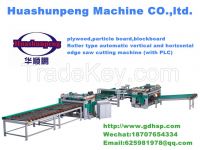 Roller type automatic vertical and horizontal edge saw cutting machine