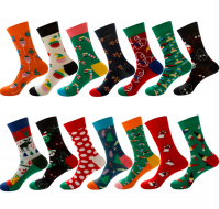 Christmas Socks Colorful Patterned Cotton Socks for Women Men Casual Crew Socks