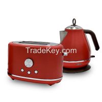 Retro Custom Colours Electric Stainless Steel Electric Kettle and Brea