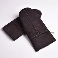 winter outdoor men sheepskin double face curly hair shearling snow mittens