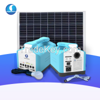 solar panel system for home indoor kit   power lighting bulb cable energy battery set