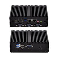 Kettop Fanless Mini PC Mi2955C4 Intel celeron Processor Dual LAN 4 COM Ports Fanless Mini Industrial PC X86 SIM 3G/4G Support Windows/Linux