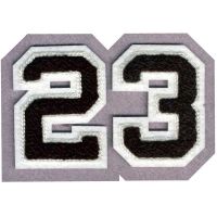 custom chenille numbers patches, chenille badges iron on CNL049