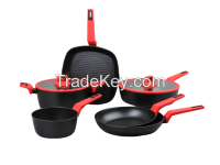 Non-stick Die Cast Aluminium Cookware Set with Induction Bottom