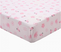 4 Piece Nursery Bedding Set - Baby Girl Crib Bedding Set Pink Elephant Nursery Bedding Crib Set | Crib Comforter, Fitted Sheet, Dust Ruffle,blanket