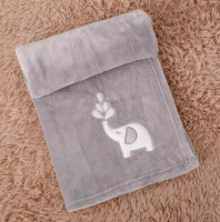4 Piece Soft Baby Crib Bedding Set Grey Elephant Nursery Bedding Crib Set | Crib Comforter, Fitted Sheet, Dust Ruffle,blanket
