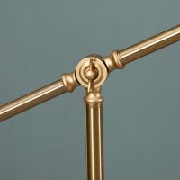 LED Light Adjustable Arm Task LED Metal Floor Lamp, Brass Gold Finish, Height Adjustable