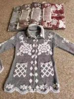 Girls children furry Cardigan Knitted Flower Sweater Jacket Sweet  Arab