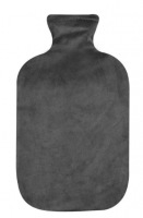 Fashy Hot Water Bottle with Fleece Cover (Gray, 67oz)
