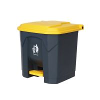 Pedal trash can plastic industrial large environmental trash can mall foot rubbish bin