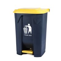 Pedal trash can plastic industrial large environmental trash can mall foot rubbish bin