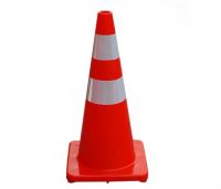 28" Flexible Orange PVC Safety Cone Road Barricade Cone