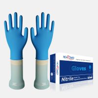 Blue Color Medical Disposable Nitrile Exam Gloves