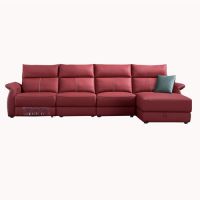 Recliner corner leather sofa