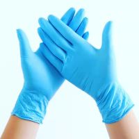 Disposable powder-free vinyl nitrile blended gloves