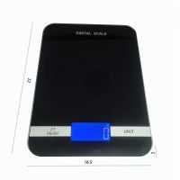 33lb/15kg Digital Touch Kitchen Food Black Tempered Glass Scale for Precise Weighing in gram, ounce, pound, kilogram, millilitre Measures