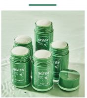 Green Tea Moisturizing Oil Control Solid Mask Stick Cleansing Remove Blackhead Acne Face Mud Mask Shrink Pores Facial Skin Care