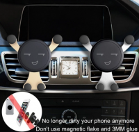 The Best Selling Bighe Car Air Vent Phone Mount Holder Auto Interior Accessories 3 Colors Universal Car Gravity Bracket Air Vent Phone Holder Cartoon For Mobile Phone Gps