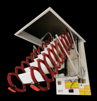 Semi-automatic retractable stairs