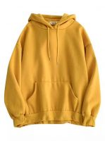 Men's casual solid color hooded hoodie