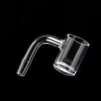 Smoking Accessories Total Clear OD25mm 4mm Bottom 45     90     10mm 14mm 18mm male female Perfect Weld Flat Top Quartz Banger Nails