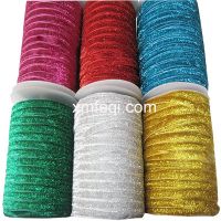 Polyester Glitter Ribbon Sparkle Metallic Velvet Ribbon