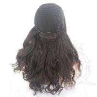 14 Inches Big Layer Color Curly Hair Human Hair Remy Hair Wig Restyled Wave Medium Density Skin Top Jewish Wig