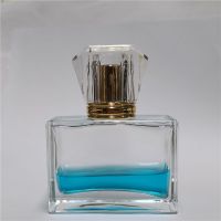 Wholesale Clear Square Shape Perfume Glass Bottles 50 ml Empty Perfume Bottle For Cosmetic