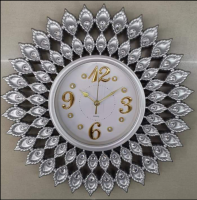 3D diamond type round shape decorative wall clock