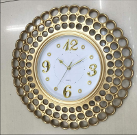 Round and hollowed-out home decoration custom design Quartz wall clock
