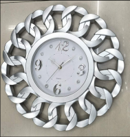 Factory Price Round Decorative Silver Quartz Wall Clocks