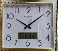 Square Digital Wall Clock With Calendar Decoration Wall Clock