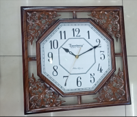 Factory Supply Square Outlooking Round Clock Design Mute Quartz Wall Clock