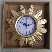 Gold Color Factory Supply Living Room Decoration Wall Clock