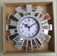 Silver Color Wholesale Cheap Price Home Decoration Plastic Wall Clock