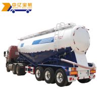 Coal Fly Ash Bulk Cement Flour Transport Powder Tank Semi Trailer Capacity 50t for Mixer Truck