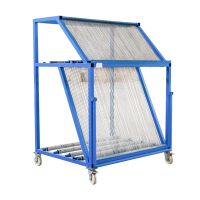 Double-Deck Harp Rack Steel Frame for Glass Transfer