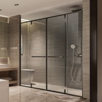 6mm Bathroom Double Opening Shower Door Glass with Nano Tempered Safety Glass