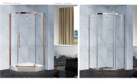 6mm Bathroom Double Opening Shower Door Glass with Nano Tempered Safety Glass