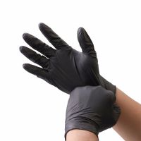 black nitrile glove
