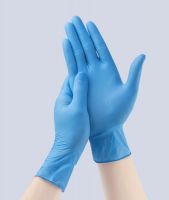 Wholesale Blue Powder Free Non-Medical Nitrile Gloves 