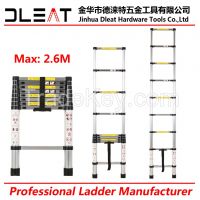 Dleat 2.6m aluminum telescopic ladder