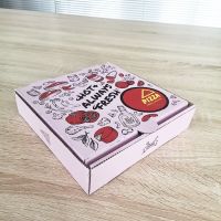 Wholesale Corrugated Paper Recyclable Eco-friendly Pizza Box Takeaway Snack Box