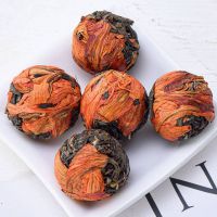Wholesale Chinese Health 8g Sheng Puer Blended with Lily Detoxification Herbal Flower Tea in Dragon Ball