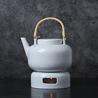 7  	Wholesale 2000ML Heating Ceramic Teapot Set for Tea and Coffee