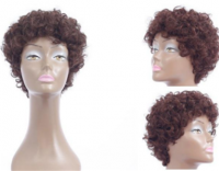 Short Curly 100%human Hair Wig With Bangs