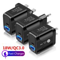 phone charger wholesale mobile phone travel portable fast wall usb qc 3.0 fast 18W pd charger EU Plug Type-C Adaptor