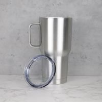 30 Oz Tumbler Vacuum Insulated Travel Mug With Sliding Lids Suitable For Holders Stainless Steel Double Wall Thermal Cup